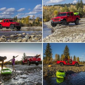 Red Jeep Gladiator Overland : Official FCA Press Photos